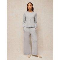 White Stuff Cosy Ribbed Pyjama Bottoms Grey