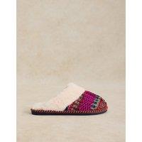 White Stuff Fair Isle Knitted Mule Slippers Multi