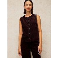 White Stuff Mille Cotton Rich Shell Waistcoat Brown