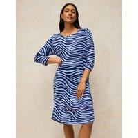 White Stuff Cotton Rich Printed Nightshirt Blue Mix