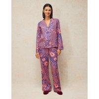 White Stuff Cotton Rich Printed Pyjama Bottoms Coral