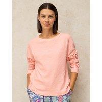 White Stuff Pure Cotton Jersey Pyjama Top Light Pink
