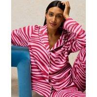 White Stuff Cotton Rich Printed Pyjama Top Pink Mix