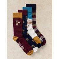 White Stuff 4 Pack Mountain Cotton Rich Ankle Socks Navy Mix
