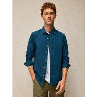 White Stuff Pure Cotton Corduroy Shirt Dark Teal