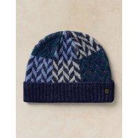 White Stuff Stitch Detail Beanie Hat Navy Mix