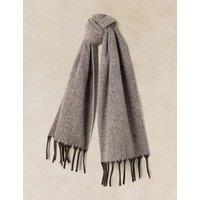 White Stuff Brushed Herringbone Scarf Brown