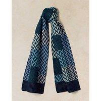 White Stuff Stitch Detail Scarf Navy Mix