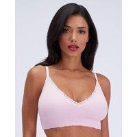 Boux Avenue Lace Trim Non Wired Plunge Bralette Pink