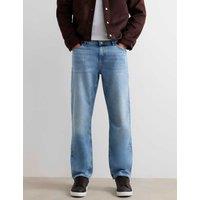 River Island Straight Fit Pure Cotton Jeans Blue Denim
