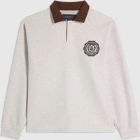 River Island Long Sleeve Rugby Shirt Grey