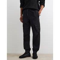 River Island Regular Fit Cargo Trousers Black