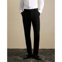 River Island Slim Fit Tuxedo Trousers Black
