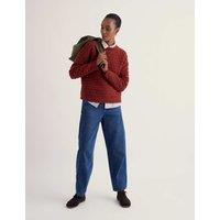 Seasalt Cornwall Wool Rich Crew Neck Relaxed Jumper Red