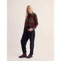 Seasalt Cornwall Merino Wool Rich Intarsia Crew Neck Oversized Jumper Multi