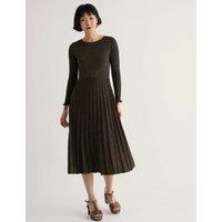 Seasalt Cornwall Cotton Rich Sparkly Midi Jumper Dress Dark Brown
