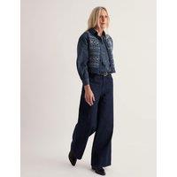 Seasalt Cornwall Merino Wool Rich Fairisle Crew Neck Knitted Vest Blue Mix