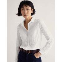 Seasalt Cornwall Cotton Collared Straight Fit Shirt White