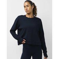 Sweaty Betty After Class Crop Sweatshirt Navy