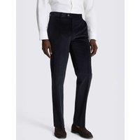MOSS Slim Fit Cord Suit Trousers Dark Navy