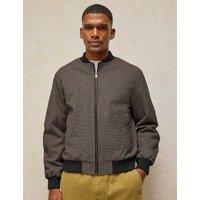 White Stuff Tweed Bomber Jacket Brown Mix