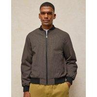 White Stuff Tweed Bomber Jacket Brown Mix