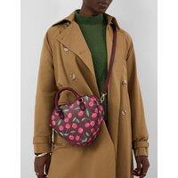 ACCESSORIZE Cherry Print Heart Crossbody Bag Burgundy