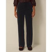Monsoon Velvet Straight Leg Trousers Black