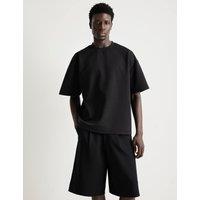River Island Oversized Cotton Rich T-Shirt Black