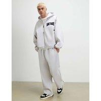 River Island Embroidered Wide Leg Joggers Grey
