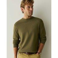 Regatta Waffle Knit Crew Neck Jumper Olive