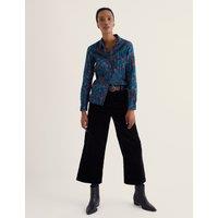 Seasalt Cornwall Pure Cotton Printed Collared Long Sleeve Regular Fit Shirt Orange Mix