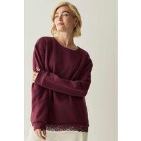 Regatta Cotton Rich Relaxed Sweatshirt Burgundy