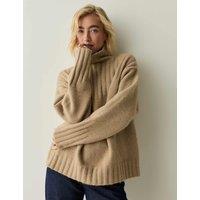 Regatta Funnel Neck Relaxed Jumper Beige