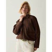 Regatta Cropped Bomber Jacket Brown
