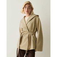 Regatta Showerproof Hooded Short Wrap Coat Beige