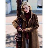 Regatta Showerproof Funnel Neck Longline Coat Brown