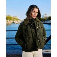 Regatta Cord Quilted Jacket Dark Green Mix