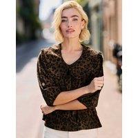 Regatta Cord Collared Relaxed Blouse Brown Mix