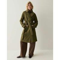 Regatta Waterproof Belted Hooded Longline Trench Coat Olive