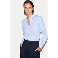 Jigsaw Striped Pure Cotton Shirt Light Blue Mix
