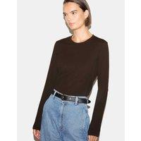 Jigsaw Supima Cotton Long Sleeve T-Shirt Brown