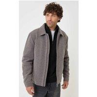 Threadbare Lightweight Collared Jacket Taupe