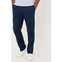 Threadbare Straight Fit Drawcord Trousers Navy