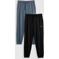 Threadbare 2 Pack Cuffed Joggers Black Mix