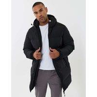 Threadbare Waterproof Hooded Longline Puffer Coat Black