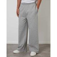 Threadbare Cotton Rich Wide Leg Joggers Grey Marl