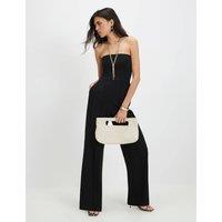 River Island Sleeveless Bandeau Jumpsuit Black