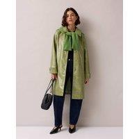 RO&ZO Faux Leather Car Coat Green