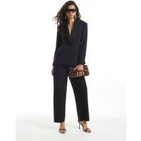 River Island Tuxedo Slim Leg Trousers Black